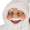 Pupazzo Babbo Natale H46 cm in Stoffa Oro e Bianco