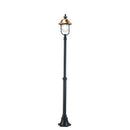 Lampada Palo per Giardino Medio Color Grigio e Rame da Esterno Linea Rustica Sovil
