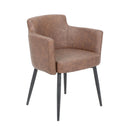 Poltrona in Similpelle 56x58H76 cm Marrone