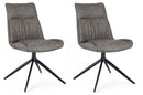 Set 2 Sedie 50x64x86h cm Jordan Pu Grigio 