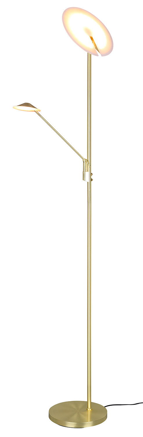 Piantana da Interno a LED in Metallo Ottone Opaco