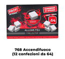 Accendifuoco a Cubetti 768pz in 12 Scatole per Accensione Barbecue con Kerosene