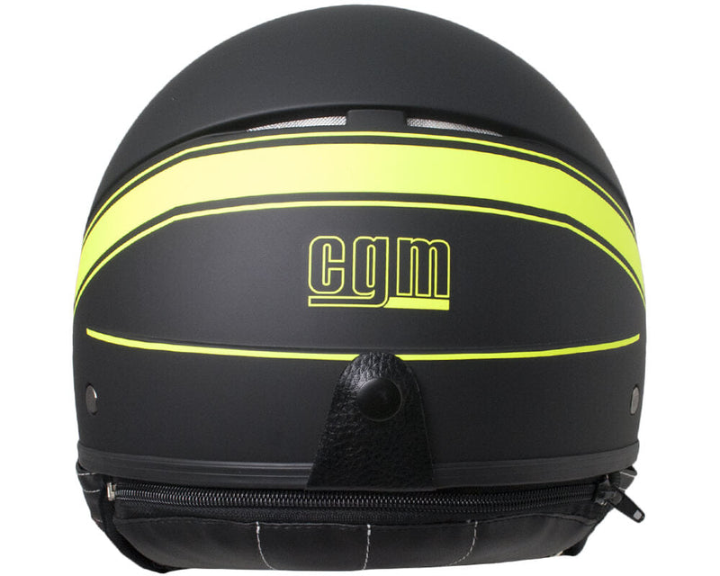 Casco Jet per Scooter Visiera Sagomata CGM Shiny 109S Giallo Fluo Opaco