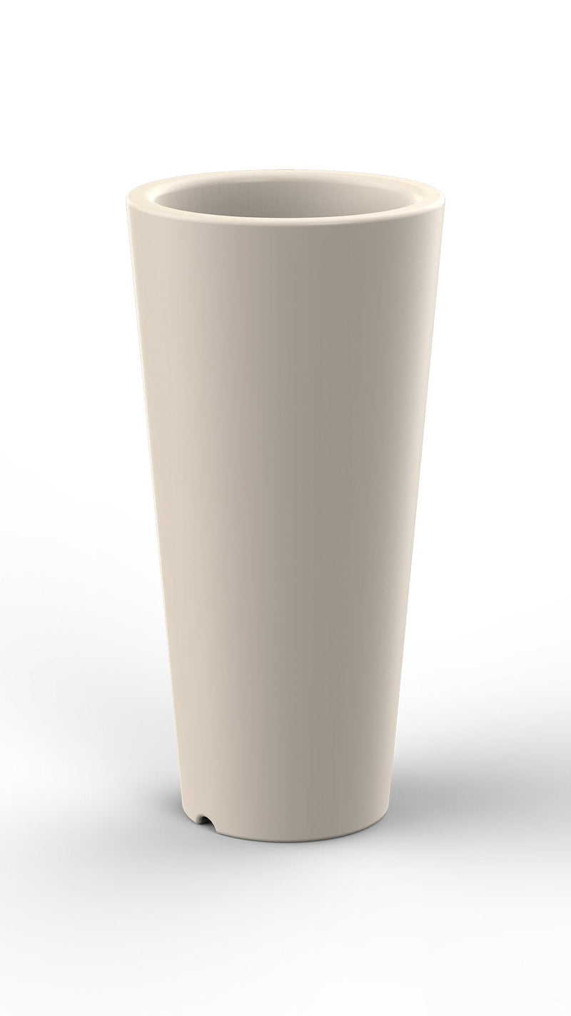 Vaso Ø34x86 cm in Resina Arkema Tondo 86 Bianco