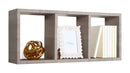 Mensola Rettangolare 3 Scomparti da Parete 70x30x15.5 cm in Fibra di Legno Tristano Rovere Moka