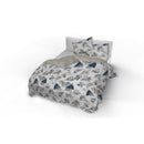 Copripiumino con Federe Stampato in Microfibra Urban Blu Varie Misure