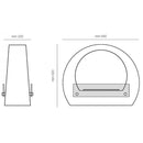 Camino a Bioetanolo da Pavimento 64x23x52 cm Karlsen Bologna Nero