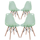 Set 4 Sedie 45,5x53,5x81,2 cm in Polipropilene Betty  Verde