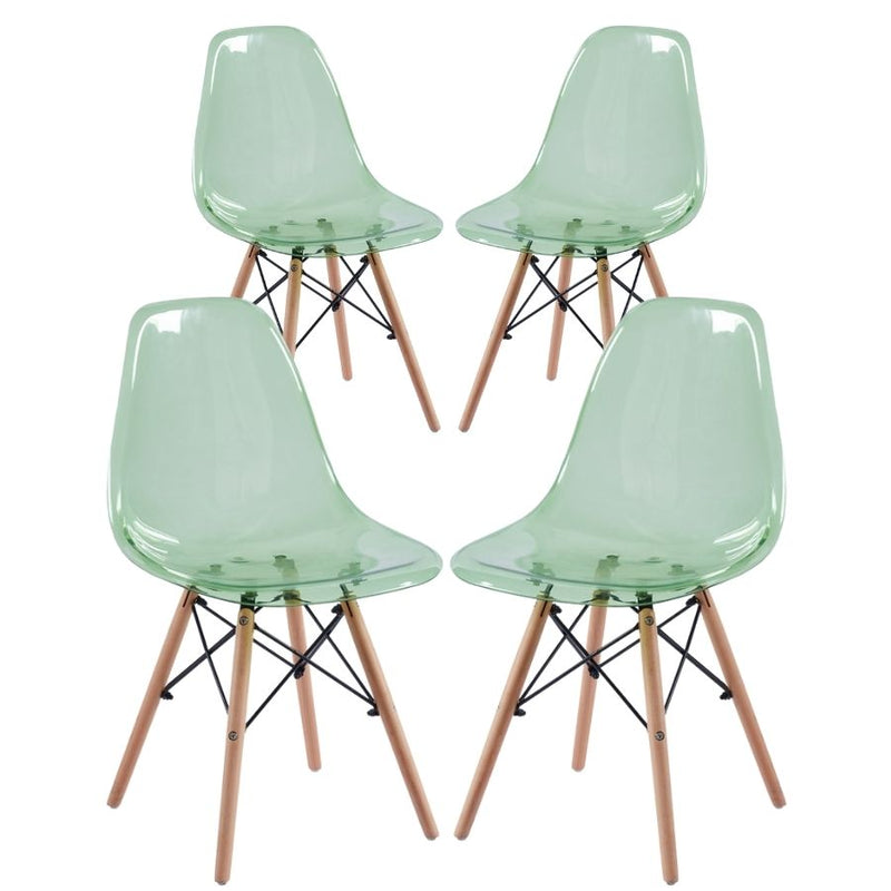 Set 4 Sedie 45,5x53,5x81,2 cm in Polipropilene Betty  Verde