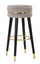 Barhocker Paris Ø35x74 cm aus Holz und grauem Samtstoff