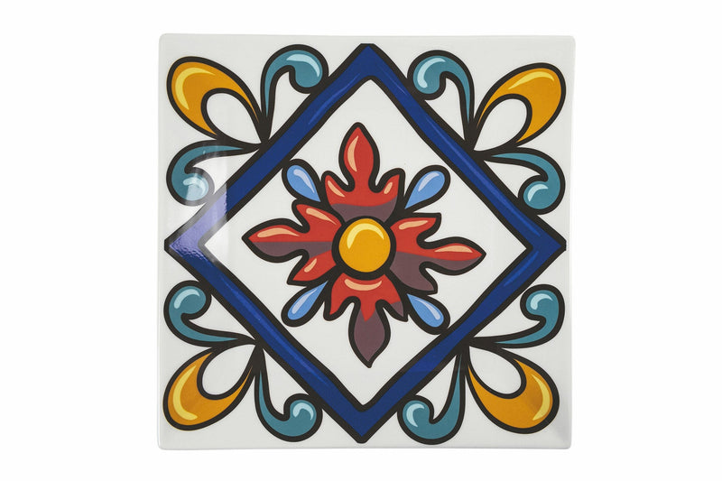 Set 6 Piatti Piani Quadrato in Porcellana 30 cm Villa d'Este Home Tivoli Barrio