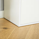Libreria Moderna 4 Ripiani 59x29x180 cm con Armadietto a 2 Ante in Legno Bianco