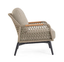 Poltrona da Giardino con Cuscini 75x98x85h cm in Alluminio e PP Eulero Antracite  