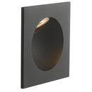 Faretto Segnapassi Quadrato Alluminio Nero Incasso Parete Led 2 watt Luce Calda