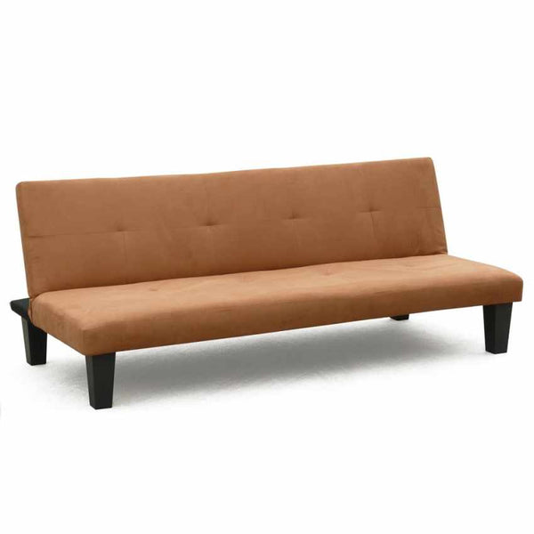 Schlafsofa 175 x 80 x 70 cm in brauner Mikrofaser prezzo