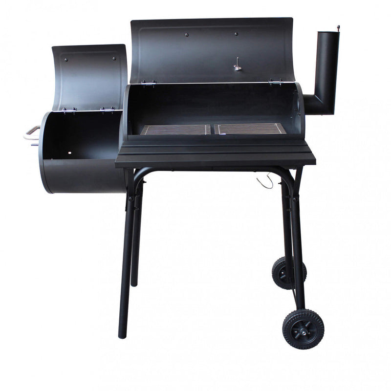 Barbecue a Carbonella 110x64x113,5 h cm in Acciaio Nero
