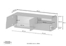 Mobile Tv 2 Anta 1 Cassetto e Ripiano a Giorno 150x45x46 cm Pongo 2A 1C Rovere Wotan  