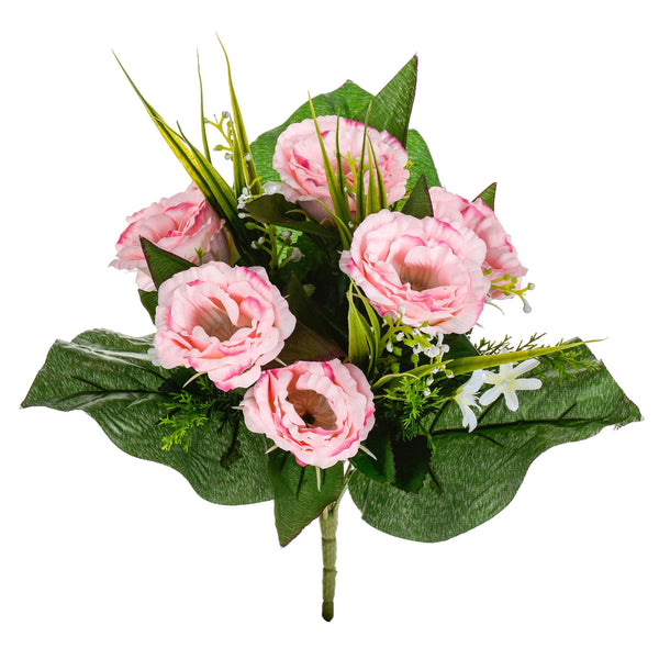 Set 4 künstliche Blumensträuße von Lisiantus Höhe 32 cm Rosa online