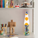 Lampada Lava Lamp 40cm Fantasia Graffiti e Magma Giallo