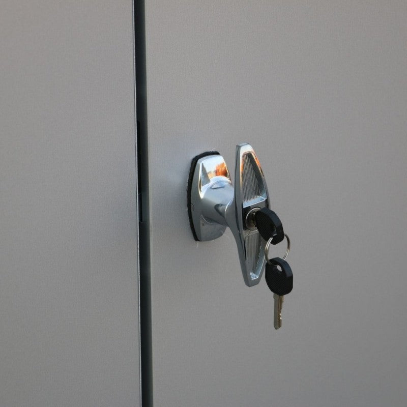 Casetta Box da Giardino 323,3x242,6x235,2 cm in Alluminio Grigio