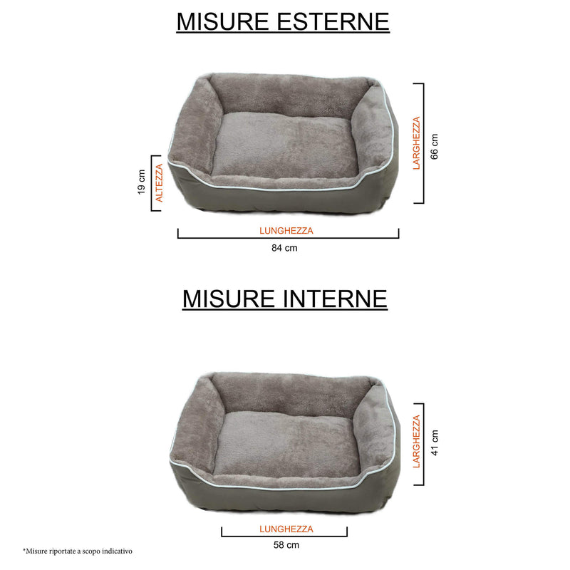 Cuccia Imbottita per Cani e Gatti in Poliestere Nuvola Beige