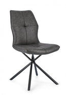 Set 2 Sedie 50x66x94h cm Kepler Pu Antracite 