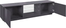 Mobile TV 2 Ante 180x41,4x46 cm Bloom Grigio Antracite Laccato Lucido