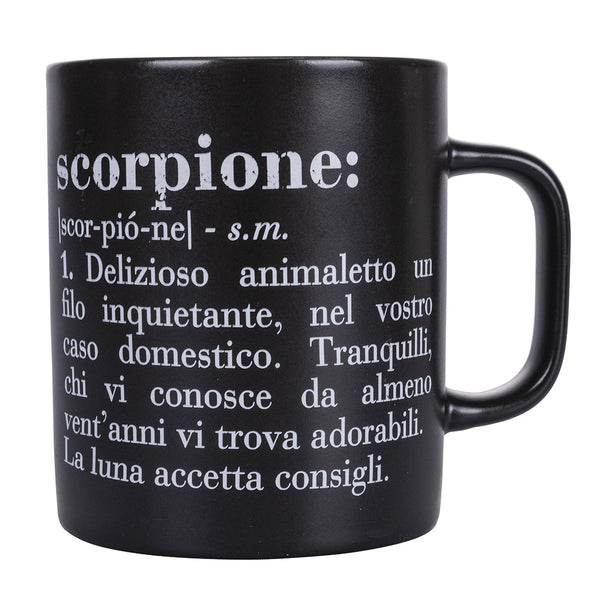 acquista Sternzeichenbecher "Skorpion" Ø8x10 cm in Bone China Villa D'este Home Tivoli Black