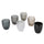 Set mit 6 Castle Stones Wassergläsern in Villa d'Este Home Tivoli Grey Glass