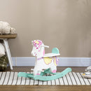 Cavallo a Dondolo per Bambini 68x27x47,5 cm con Maniglie e Pedali in MDF