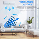 Ventilatore da Tavolo 3 Velocità 27x27x34 cm Oscillazione 70° e Inclinazione 90° Bianco