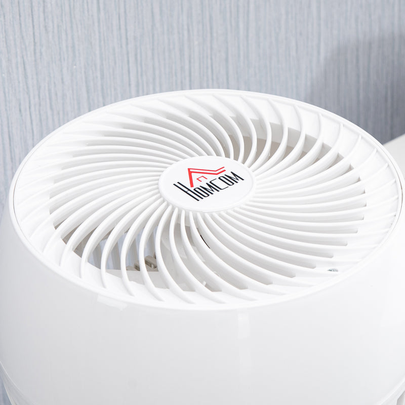 Ventilatore da Tavolo 3 Velocità 27x27x34 cm Oscillazione 70° e Inclinazione 90° Bianco