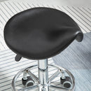 Sgabello con 5 Ruote 36,2x37,5x51-66 cm Seduta Ergonomica Imbottita in Gommapiuma Nero