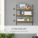 Libreria Moderna Sospesa a Scaletta 51x15x63,5 cm in Legno Naturale e Metallo