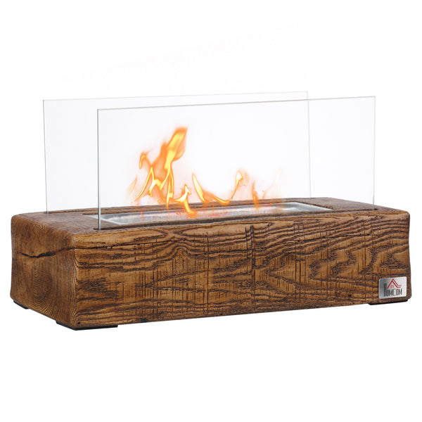 sconto Bioethanol Tischkamin 33x16x18cm 0,15L Tank Naturholz