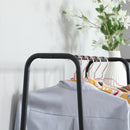 Appendiabiti da Terra con Barra e 5 Ripiani 101x39x160 cm in Legno e Acciaio  Marrone e Nero