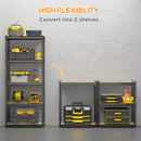 Scaffalatura 5 Ripiani 70x30x167,5 cm con Ripiani e Regolabili in MDF e Acciaio