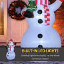 Pupazzo di Neve Gonfiabile 93x83x180 cm con Luci LED da Esterno e Interno