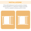 Cancellino per Cani Estensibile a Pressione 75-103 cm con Chiusura Automatica in Acciaio e ABS Bianco