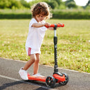 Monopattino a 3 Ruote per Bambini 54,7x32,5x59-69 cm con Ruote Luminose Rosso