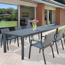 Tavolo Allungabile Houston 135/180x70x75h cm in Alluminio Antracite