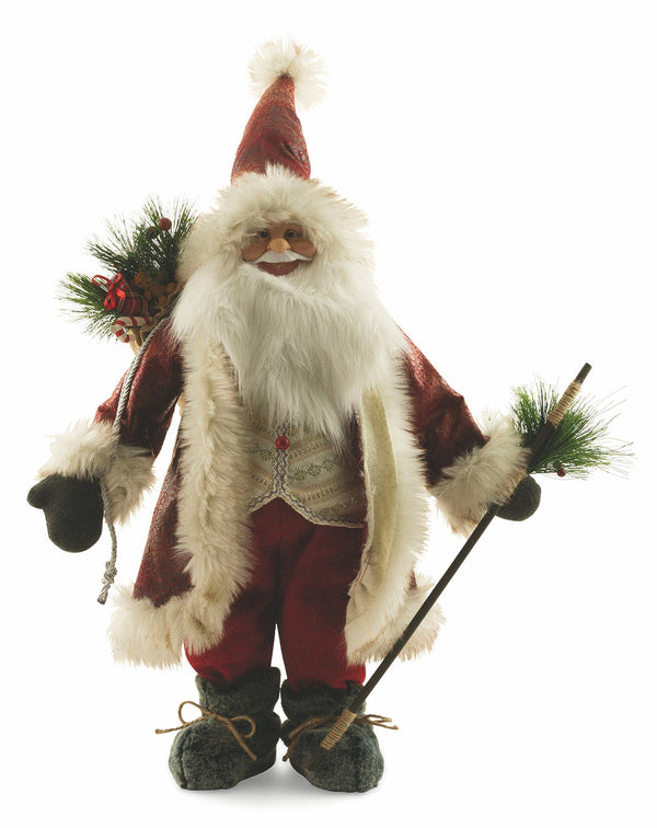 online Weihnachtsmannpuppe aus rotem Kleiderstoff H80 cm Soriani