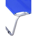 Lettino Prendisole da Giardino Pieghevole 190x57xH77 cm in alluminio Litto Blu