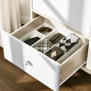 Armadio 2 Ante 2 Cassetti 90x50x190 cm in Legno Bianco