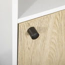 Mobile Bagno Ripiano Aperto 1 Anta 31,5x30x91 cm in Legno Quercia e Bianco