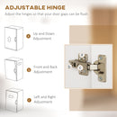 Mobile Dispensa Alto 6 Ante 2 Ripiani 100x40x180 cm in Truciolato Bianco