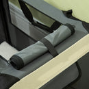 Trasportino per Cani e Gatti Pieghevole 70x51x50 cm 3 Aperture e Cuscino Grigio