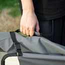 Trasportino per Cani e Gatti Pieghevole 50,5x33,5x35 cm 3 Aperture e Cuscino Grigio