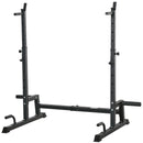 Supporto per Bilanciere 123-170x103x111-161 cm in Acciaio Nero