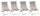 Set mit 4 Garten-Seeliegen 60 x 100 x 79 cm aus Aluminium und Textilene Tortora